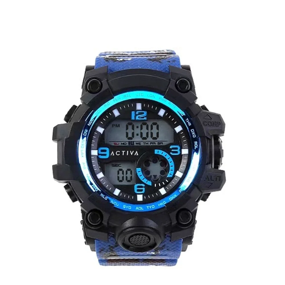 Activa Invicta Blue Camo Digital Sport Watch 54mm Men - Picture 3 of 17